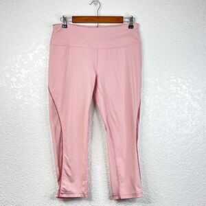 Victoria's Secret Sport Knockout Light Pink Mesh Side Panel Capri Leggings Large